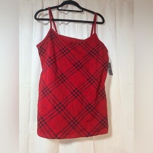 Torrid Red and Black Plaid Camisole